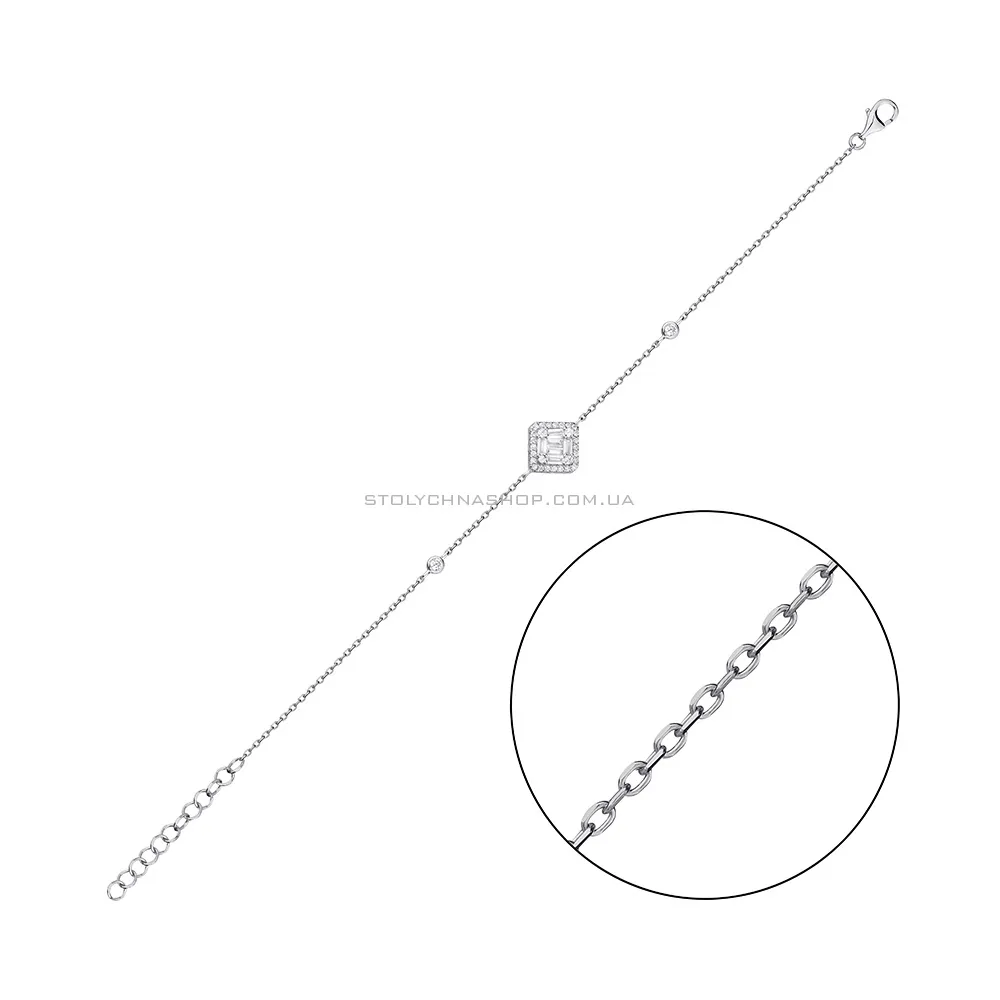 Срібний браслет з фіанітами  (арт. 7509/4014) - цена