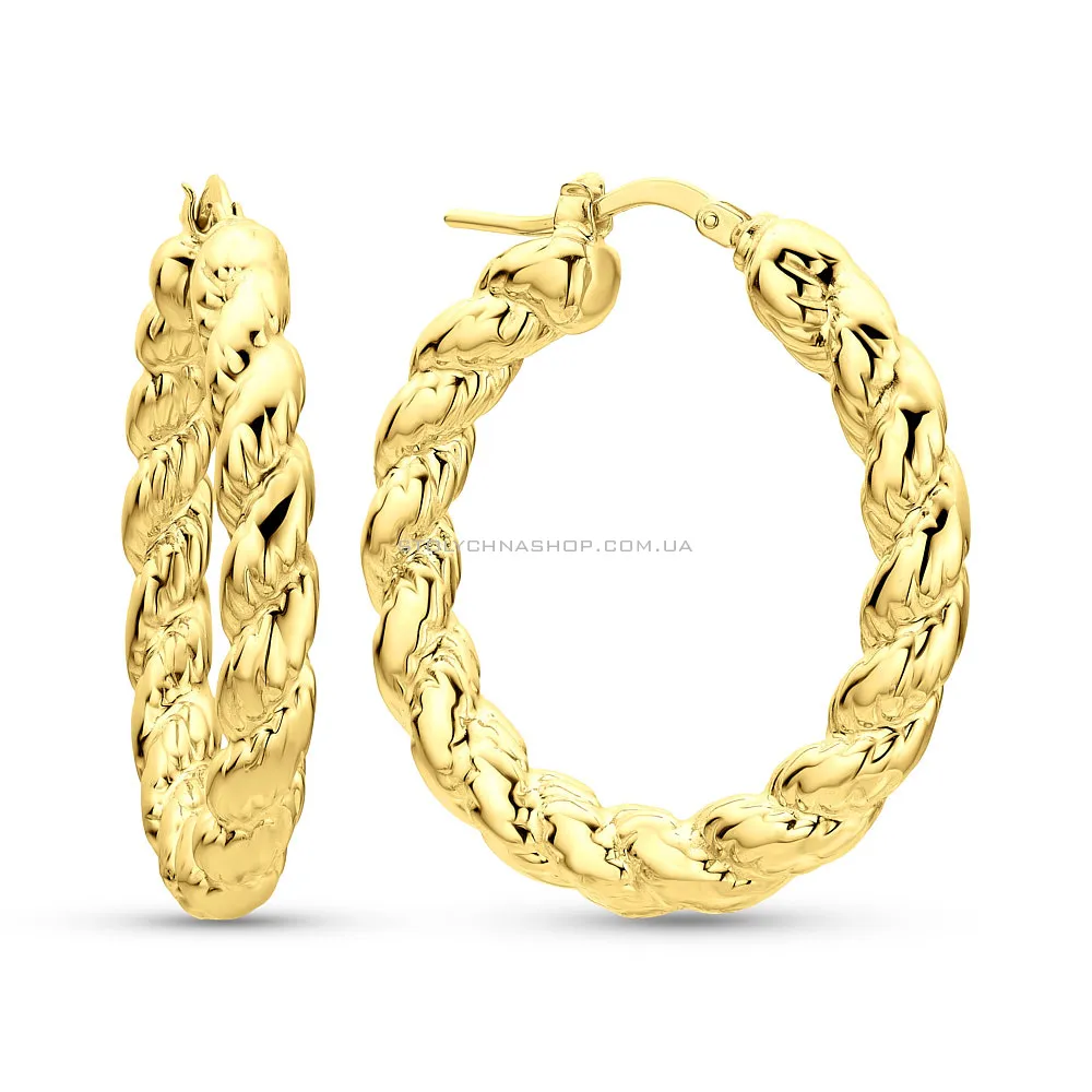 Золоті сережки-кільця Francelli в жовтому кольорі металу (арт. 109752/30ж) - цена