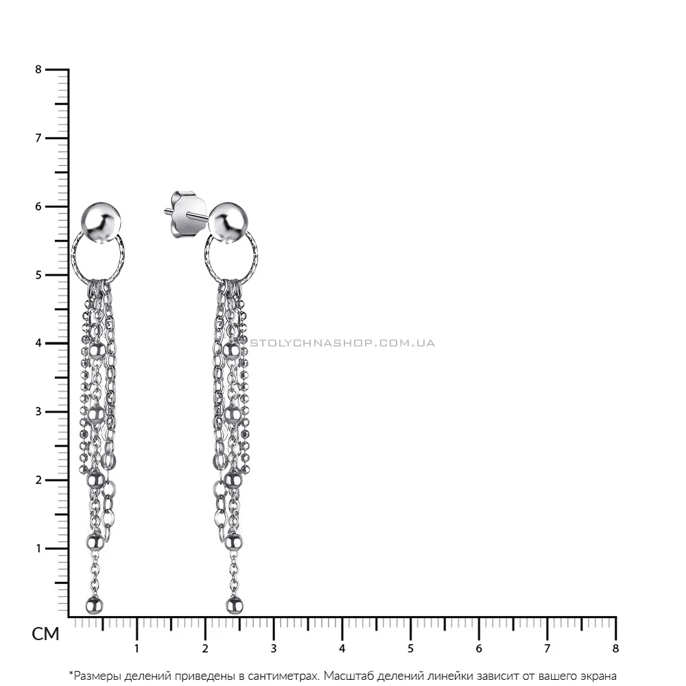 Срібні сережки-пусети Trendy Style (арт. 7518/5415) - 2 - цена