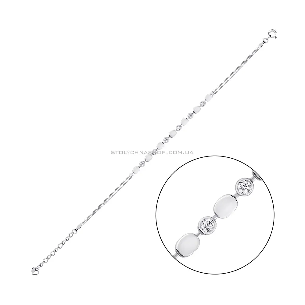 Срібний браслет з фіанітами (арт. 7509/4213) - цена