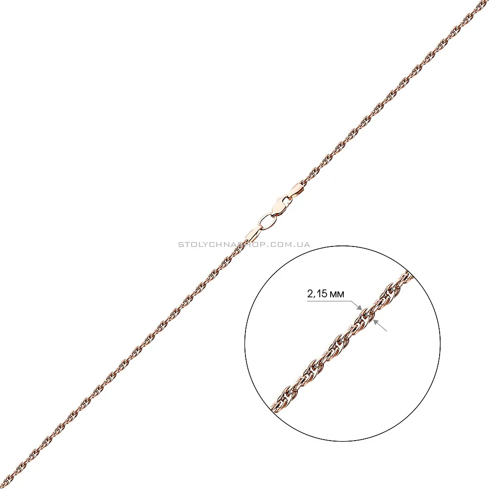 Золотая цепочка плетения Веревка (арт. 303303) - 2 - цена