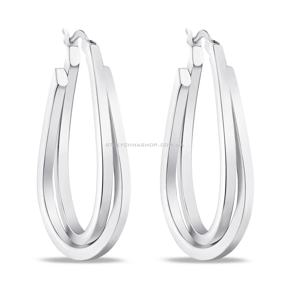 Срібні сережки без каміння (арт. 7502/4263/35) - цена