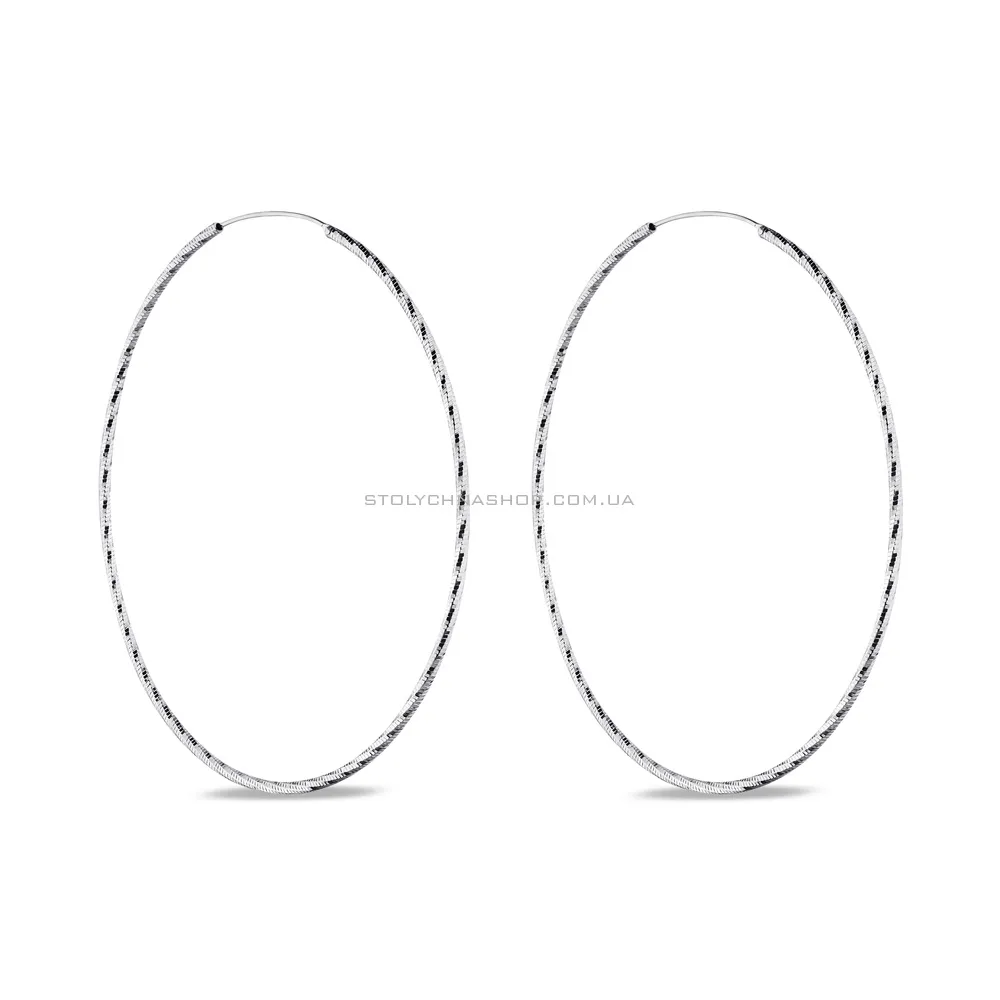 Великі сережки-кільця срібні (арт. 7502/4373/80) - цена
