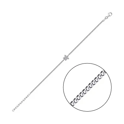 Срібний браслет Зірка (арт. 7509/3915)