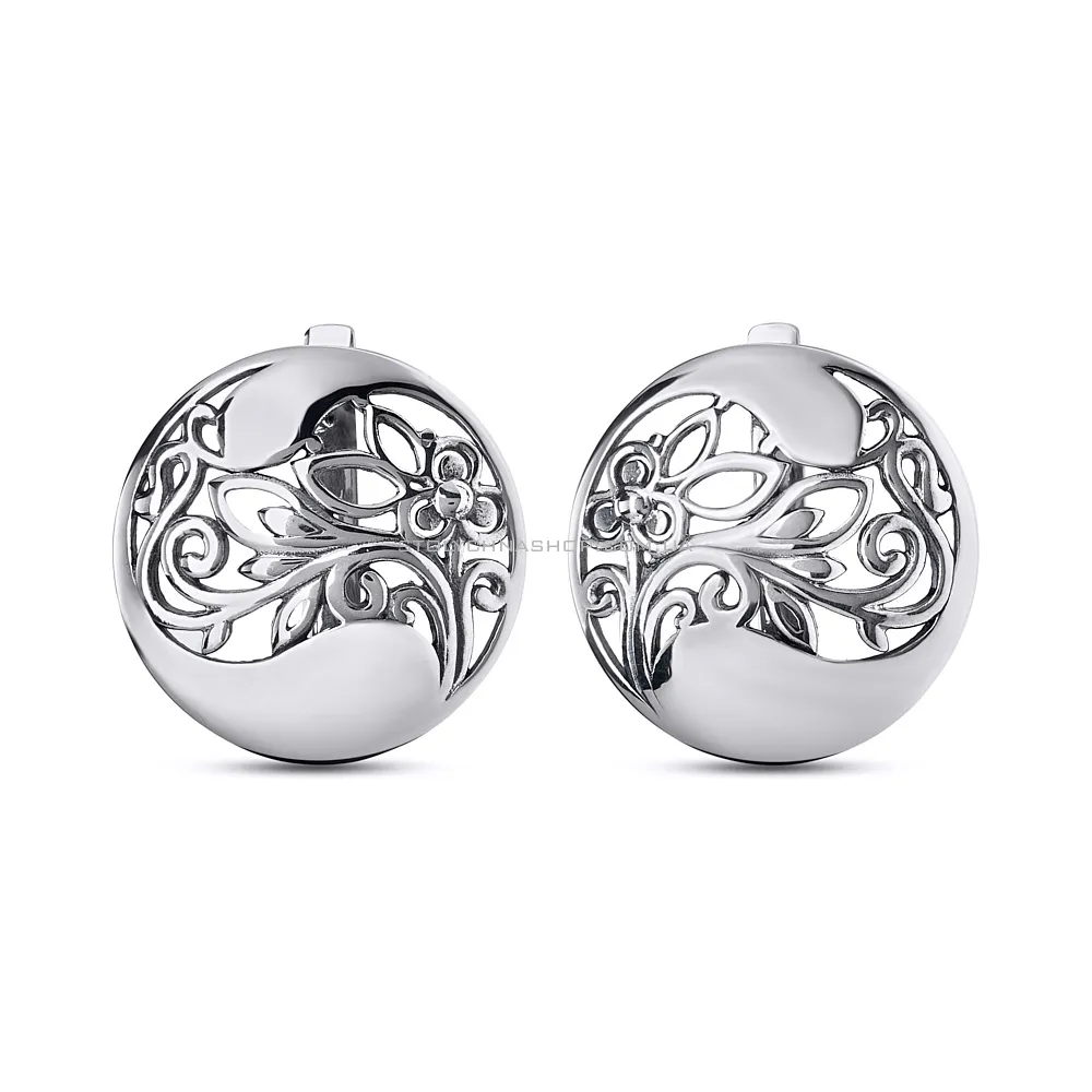 Срібні сережки без каменів (арт. 7902/2013) - цена