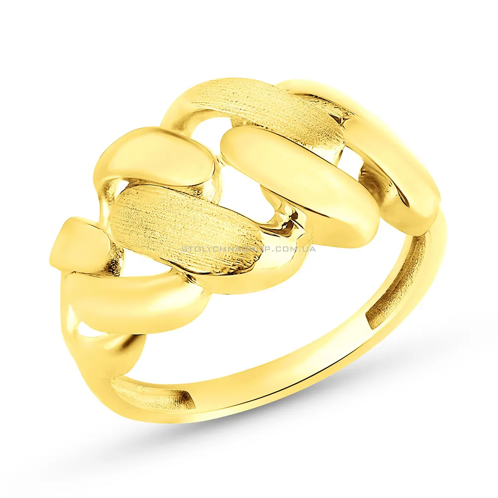 Кольцо из желтого золота Звенья (арт. 156222жм) - цена