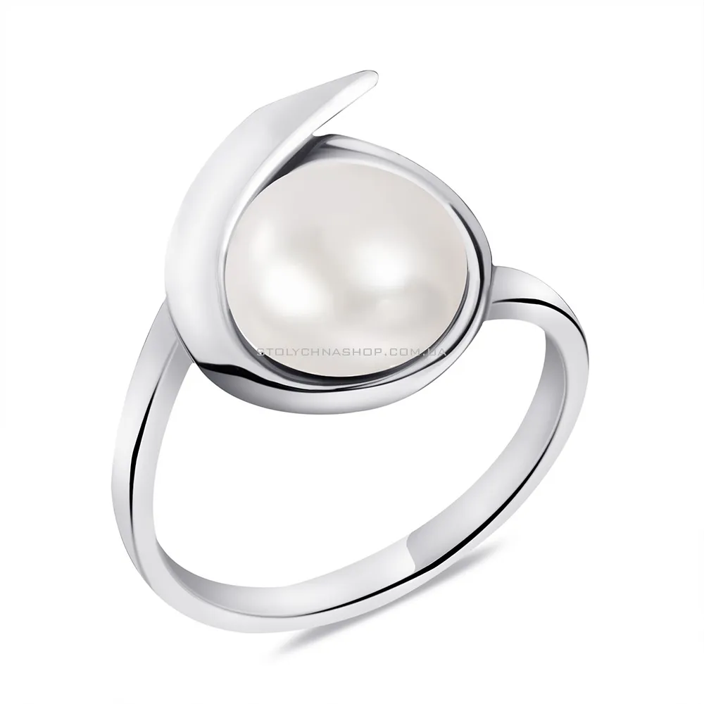 Кольцо из серебра с жемчугом (арт. 7501/0030жб) - цена