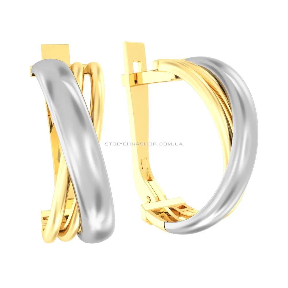 Золоті сережки Синергія в жовтому кольорі металу (арт. 110533ж) - цена