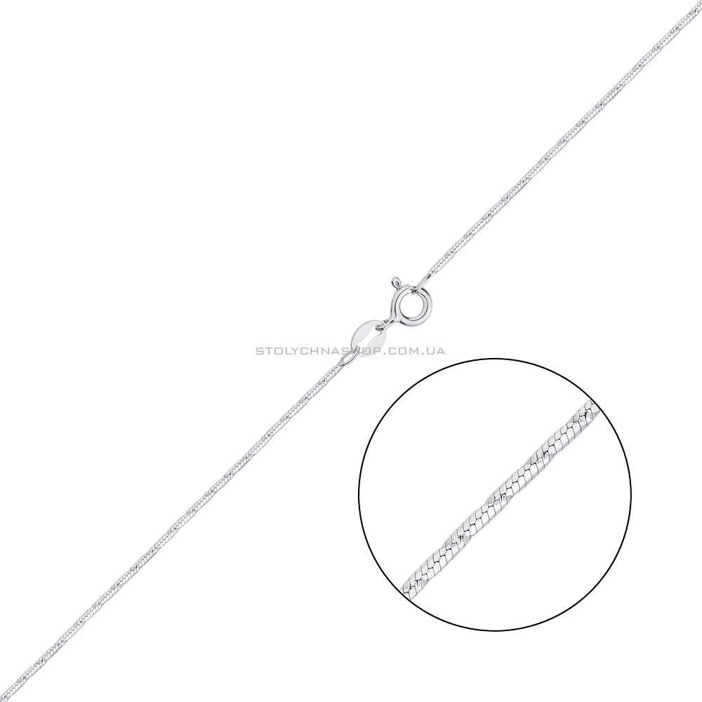 Серебряная цепочка плетения Снейк Алмазный (арт. 7508/256Р2/40) - цена