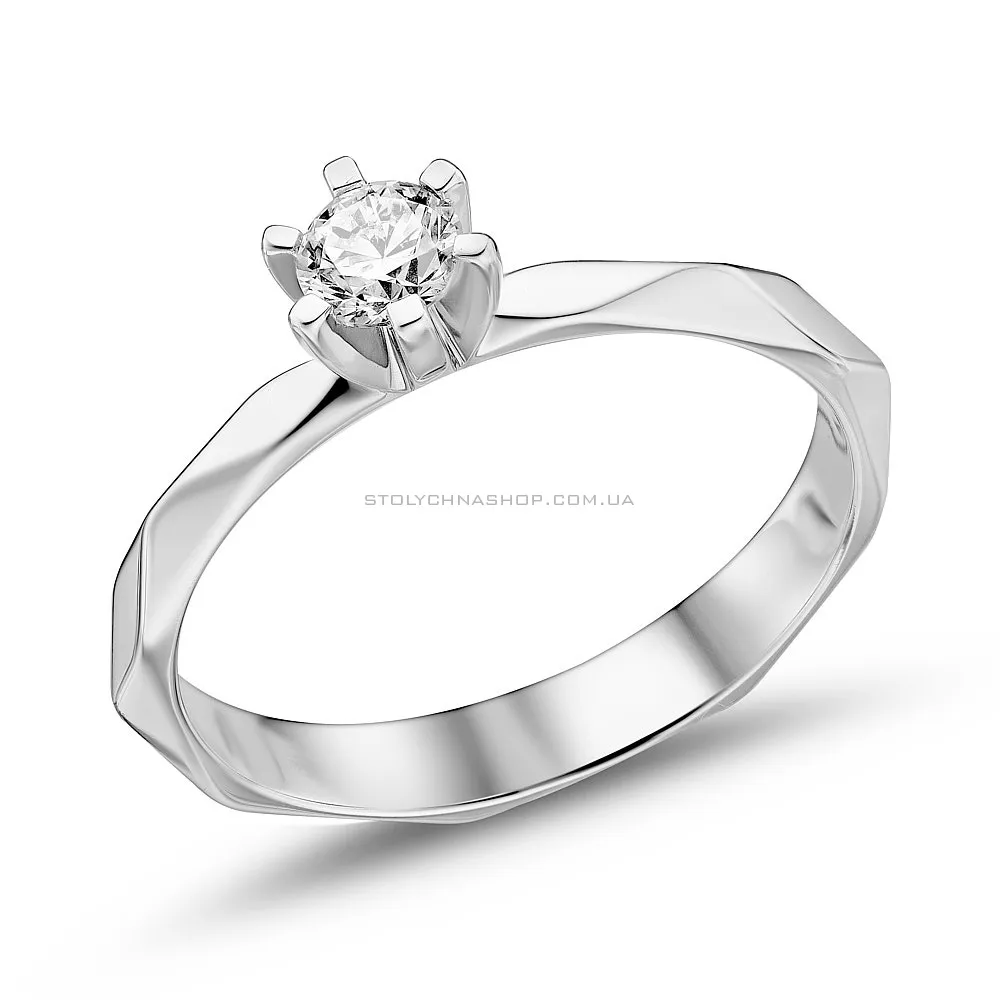 Золотое кольцо для помолвки с бриллиантом (арт. 1108238202) - цена