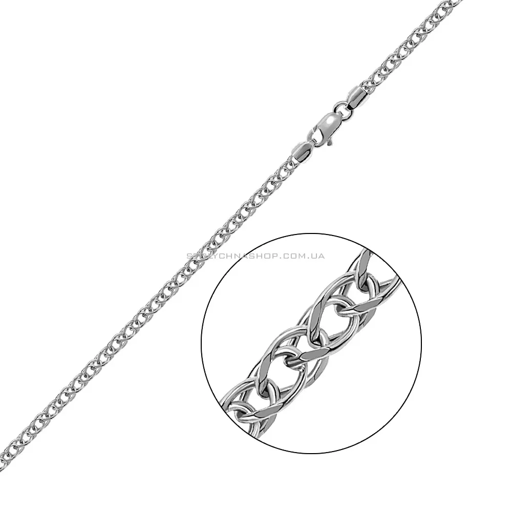 Ланцюжок з білого золота в плетінні Колосок  (арт. 3012902б) - цена