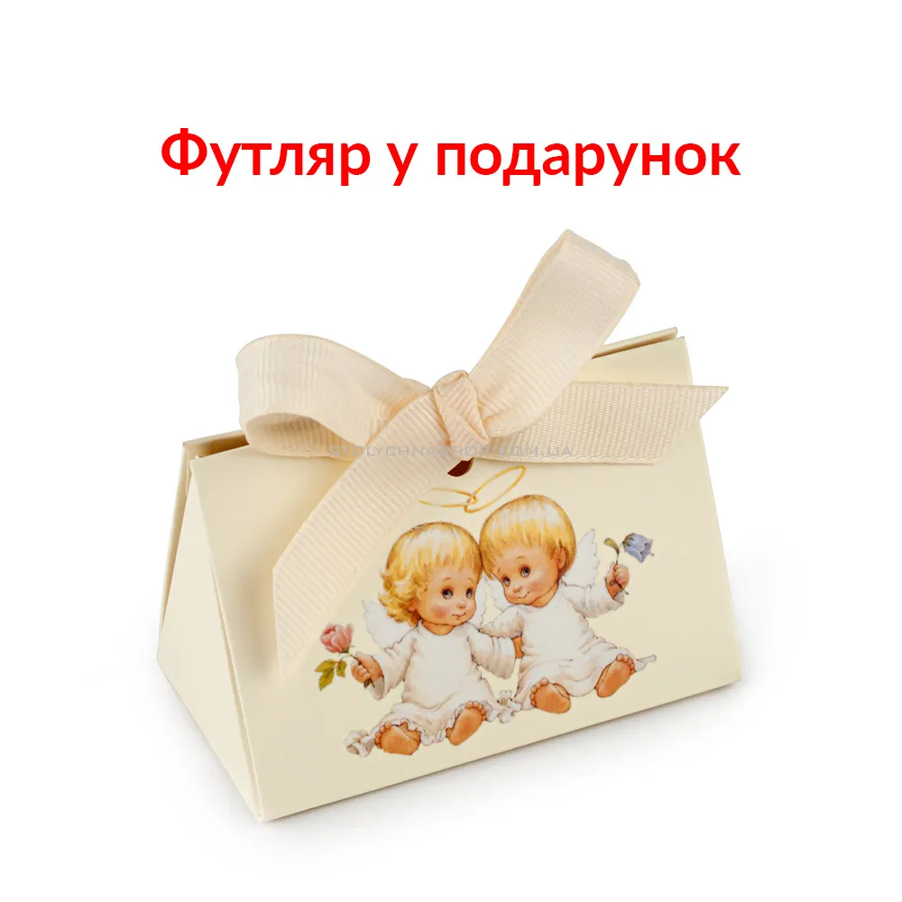 Дитячі золоті сережки з червоним фіанітом (арт. 110506ккб) - 3 - цена