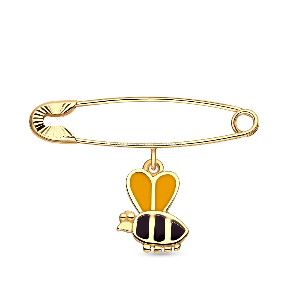Золота дитяча шпилька "Бджілка" (арт. 280126ж) - цена