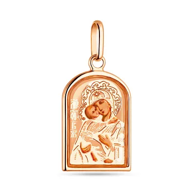 Ладанка з золота «Божа Матір з немовлям» (арт. 402905рц)