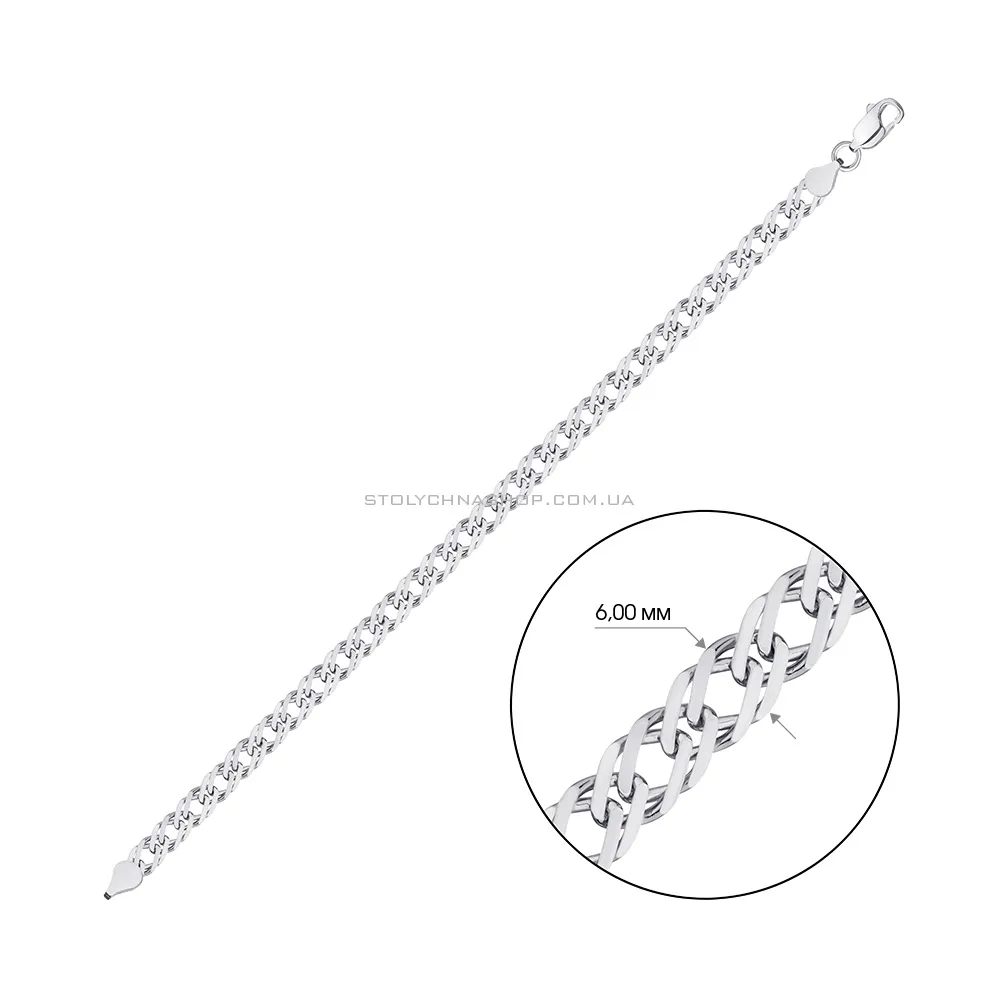 Срібний браслет плетіння Подвійний ромб  (арт. 0313113) - 2 - цена