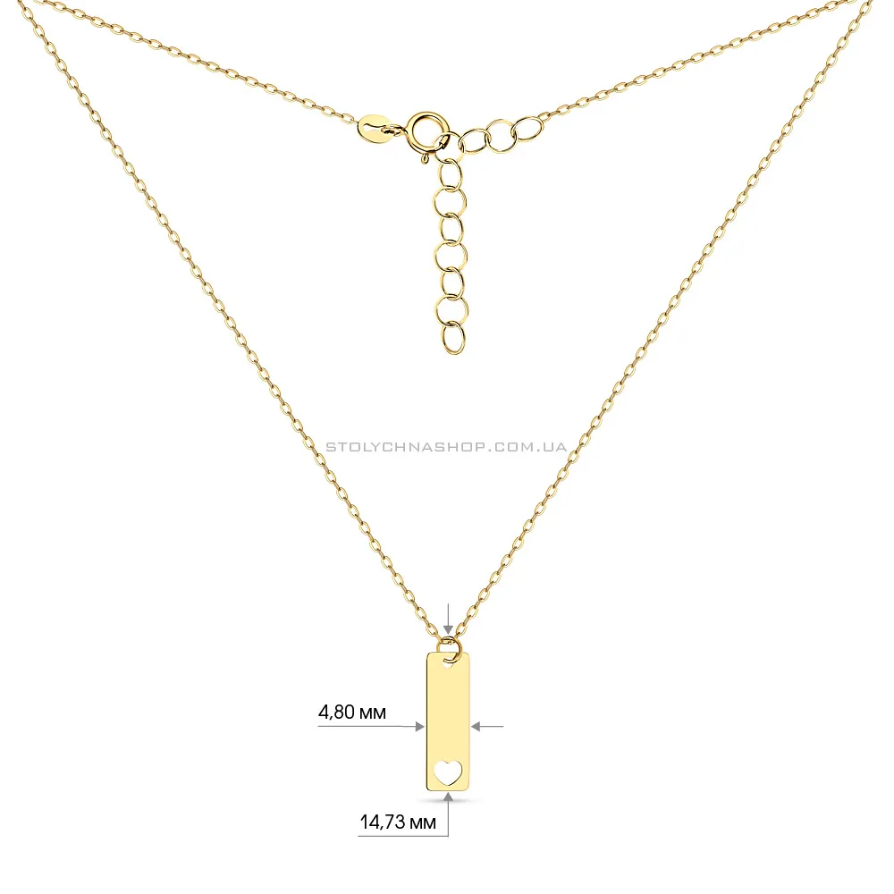 Золоте кольє Celebrity Chain в жовтому кольорі металу (арт. 352168ж) - 4 - цена
