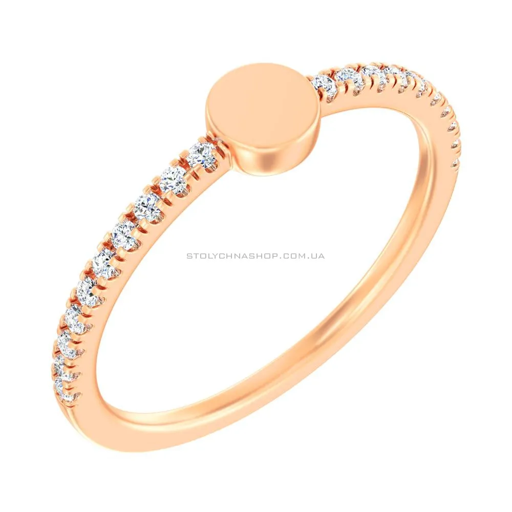 Золотое кольцо с бриллиантами  (арт. К011340010) - цена