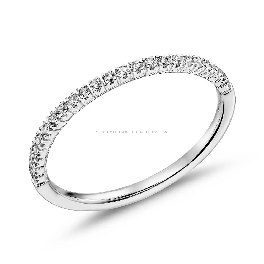 Кольцо из белого золота с бриллиантами (арт. К341427015б) - цена
