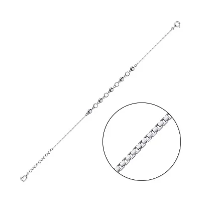 Срібний браслет з перламутром (арт. 7509/4518п)