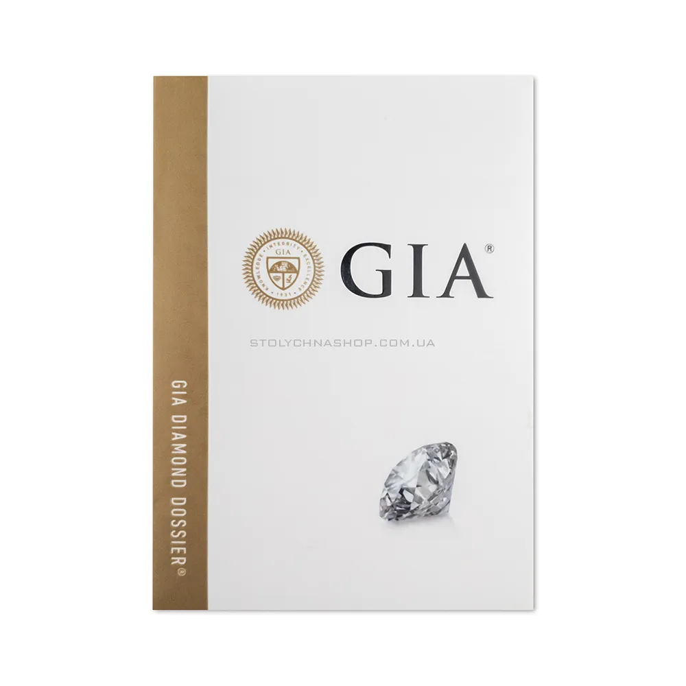Сережки-пусети з білого золота з діамантами  (арт. Т01116308036б) - 2 - цена
