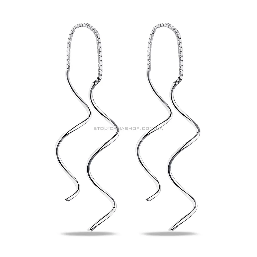 Срібні сережки протяжки (арт. 7502/3108) - цена