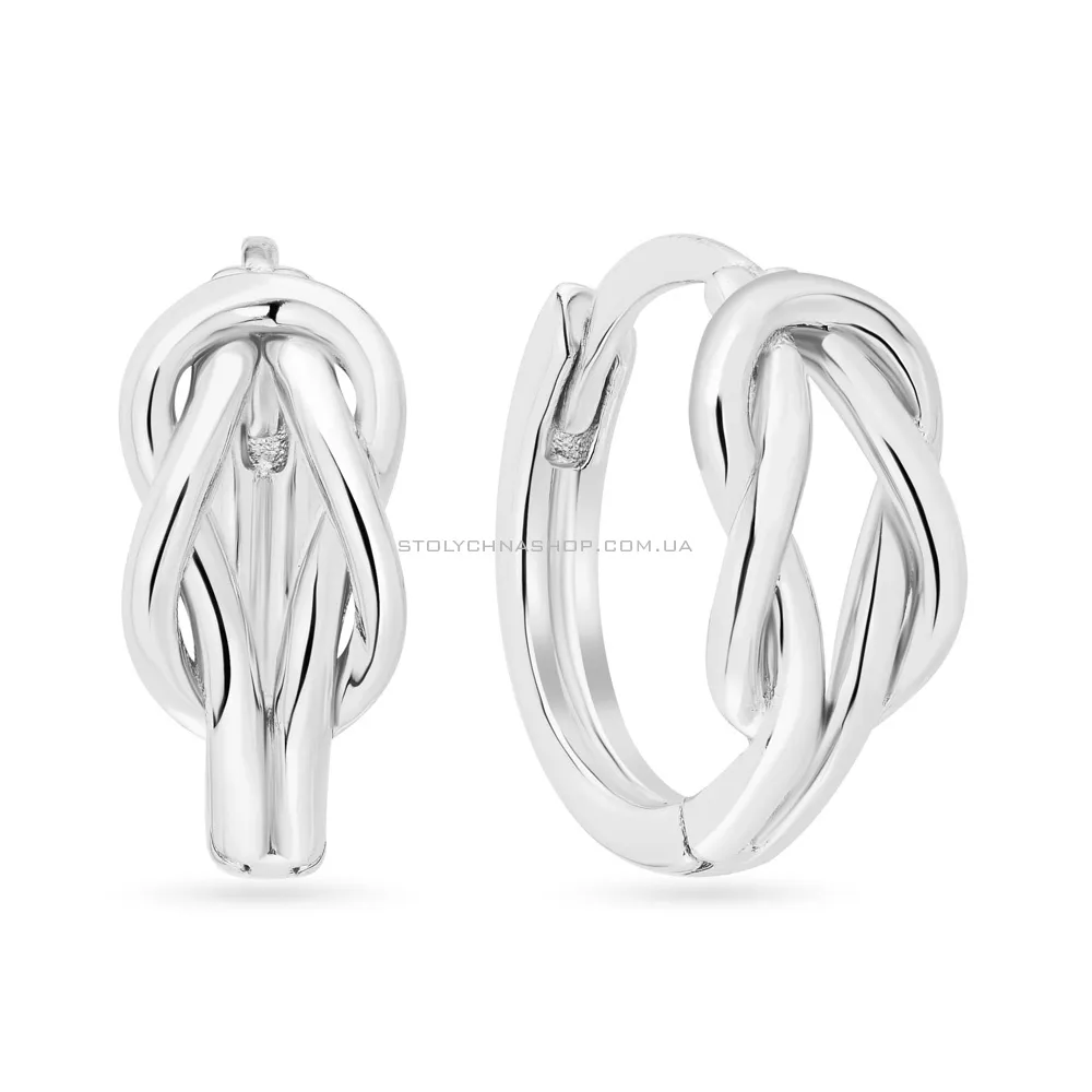 Сережки зі срібла "Вузлики" без каміння Trendy Style (арт. 7502/4594/10) - цена
