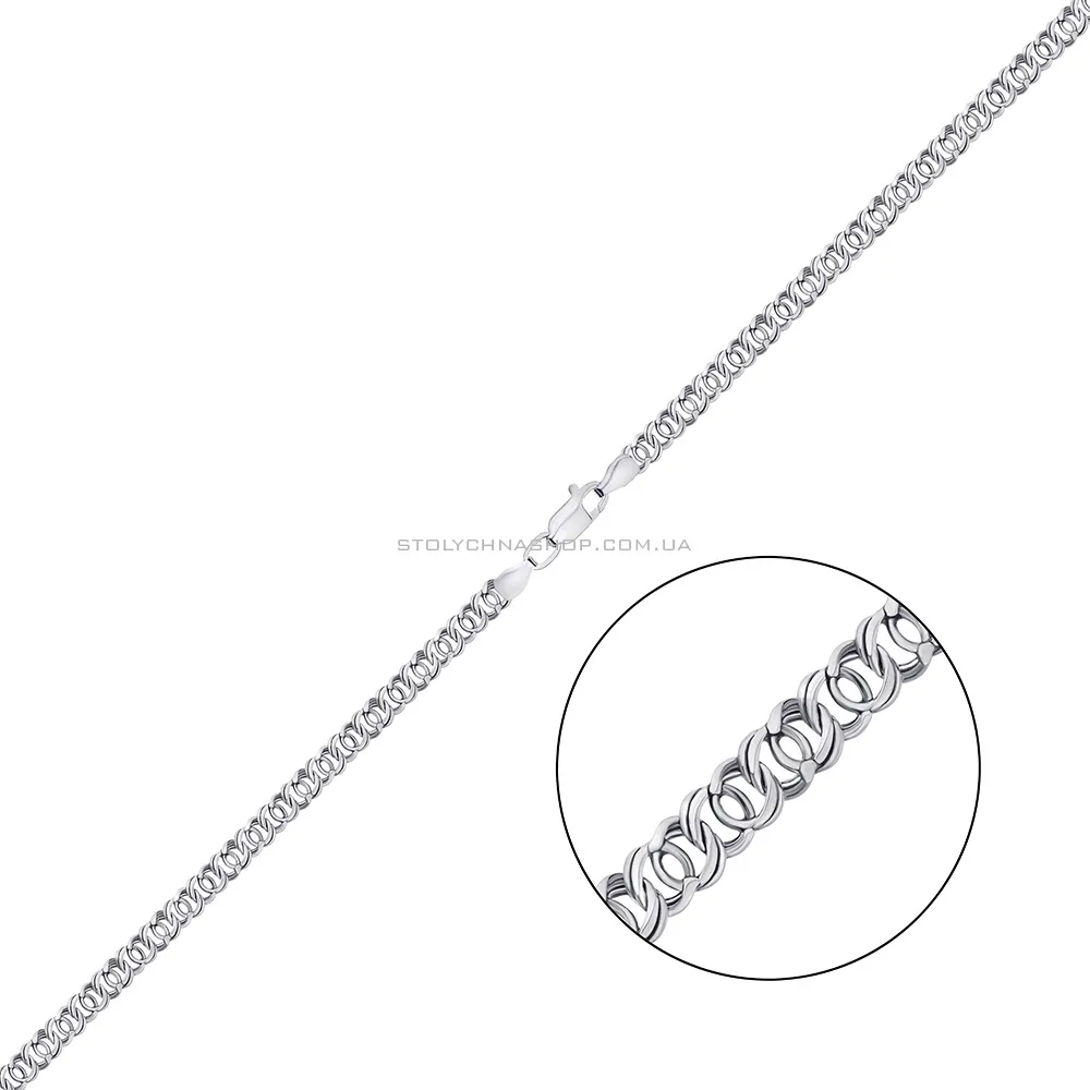 Ланцюжок із срібла плетіння Арабський бісмарк (арт. 03013321ч) - цена