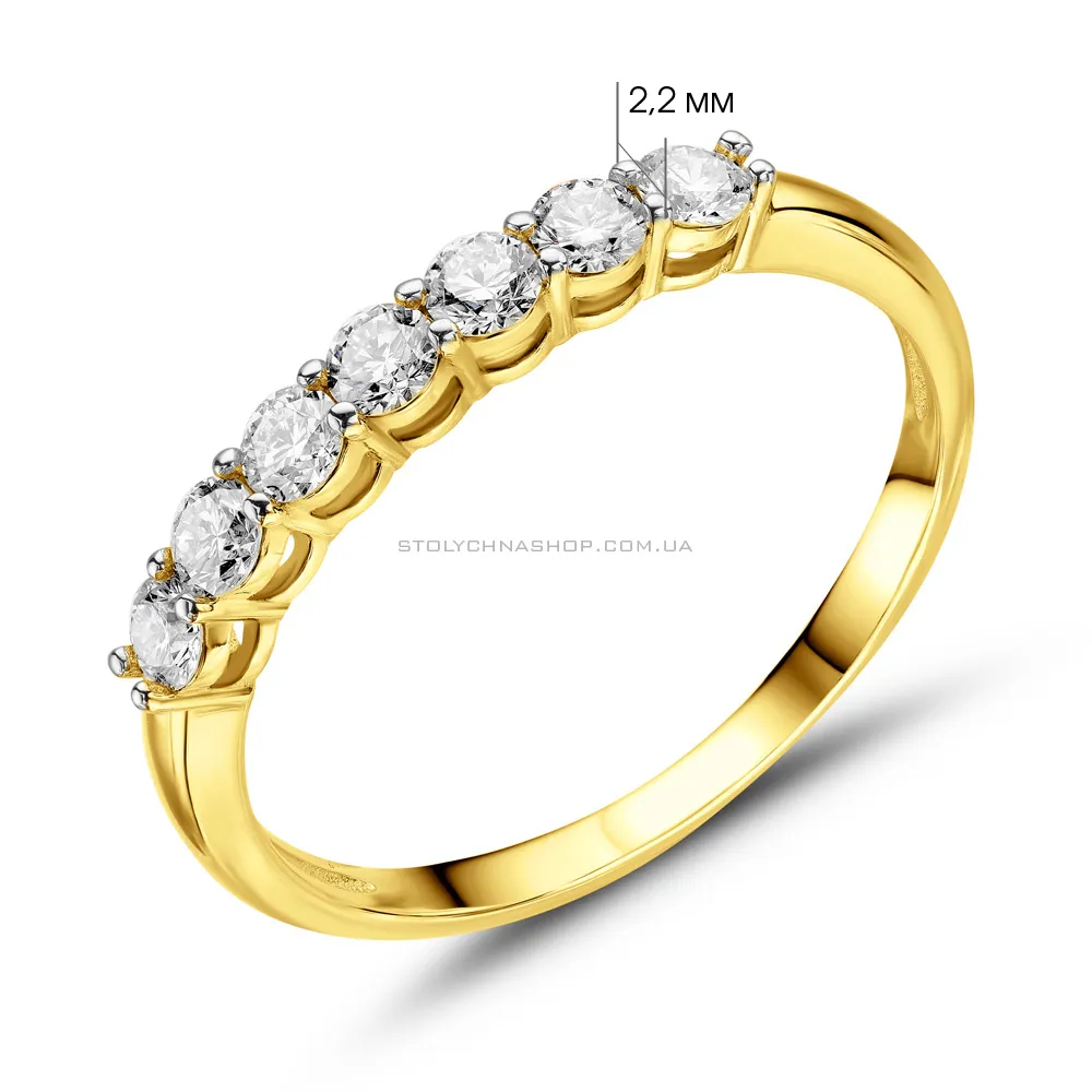 Золотое кольцо с бриллиантами (арт. 1190207203) - 2 - цена
