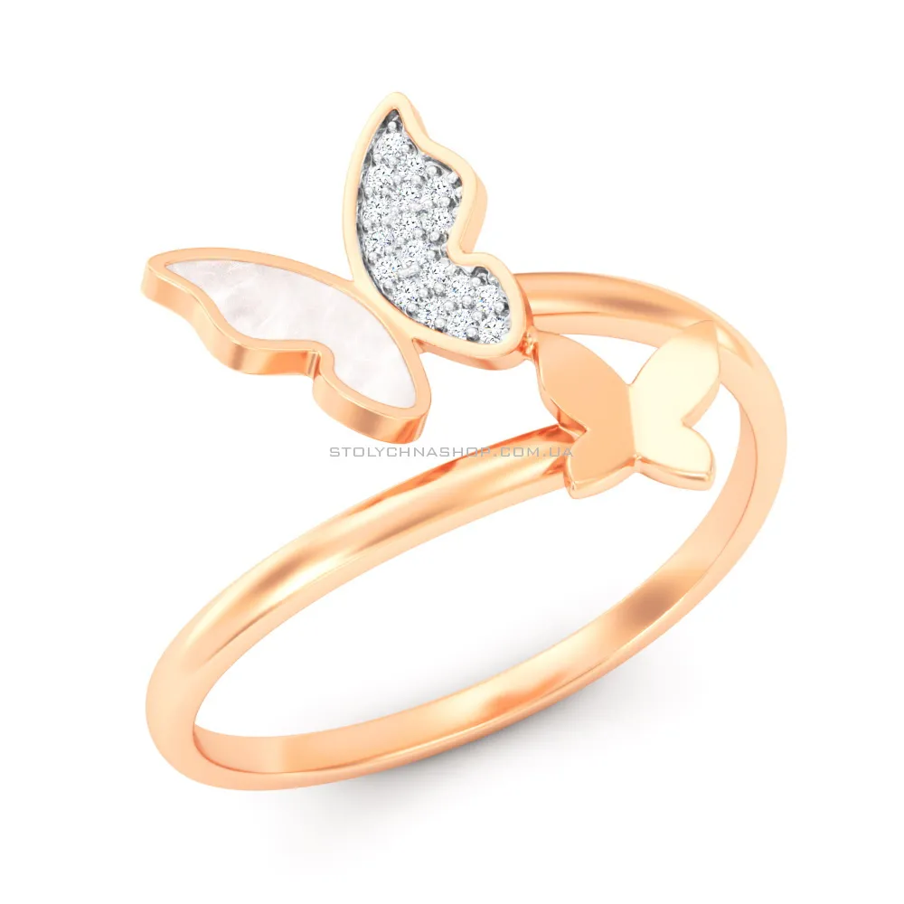 Золотое кольцо Бабочки  (арт. 141243еп) - цена