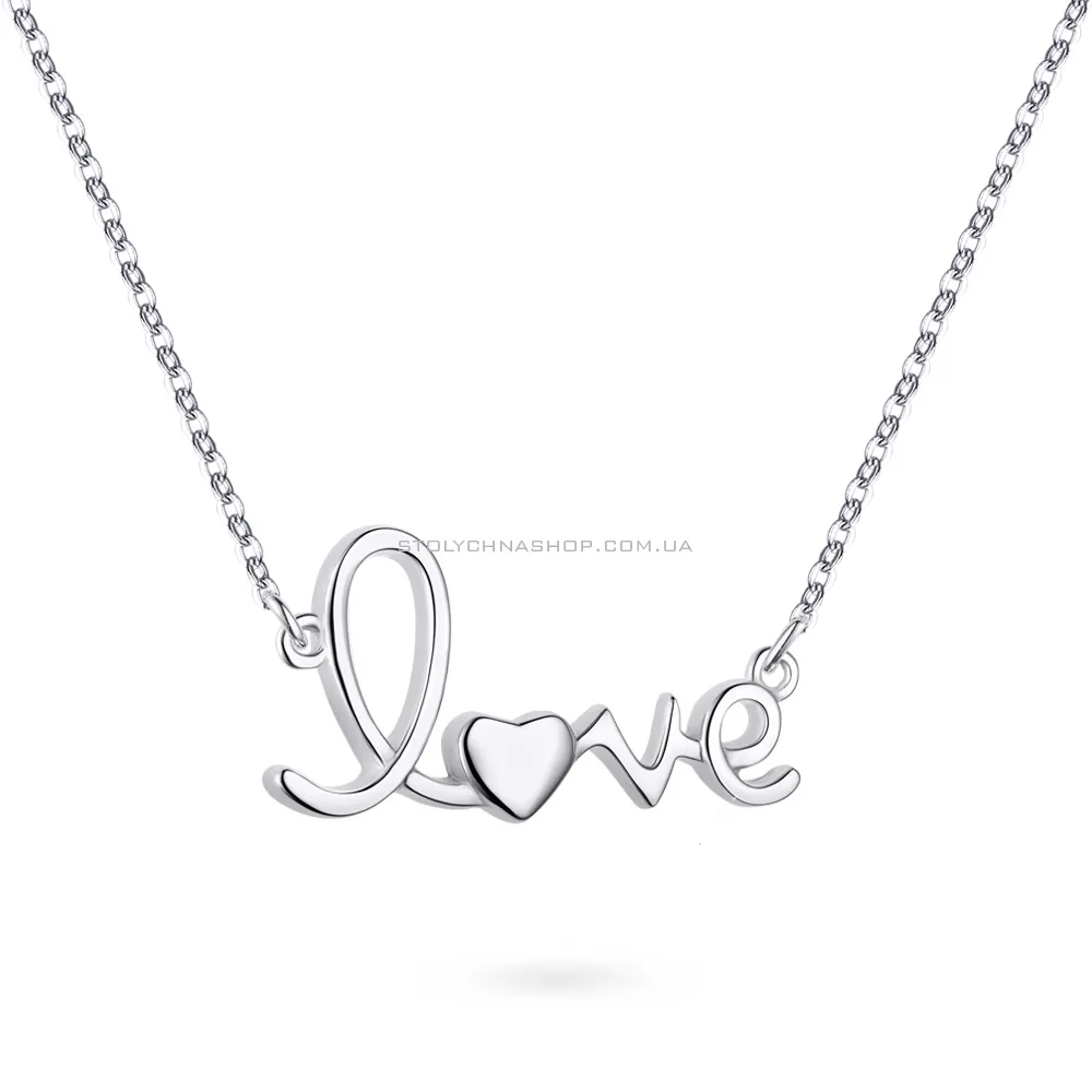 Срібне кольє «Love» (арт. 7507/817) - цена