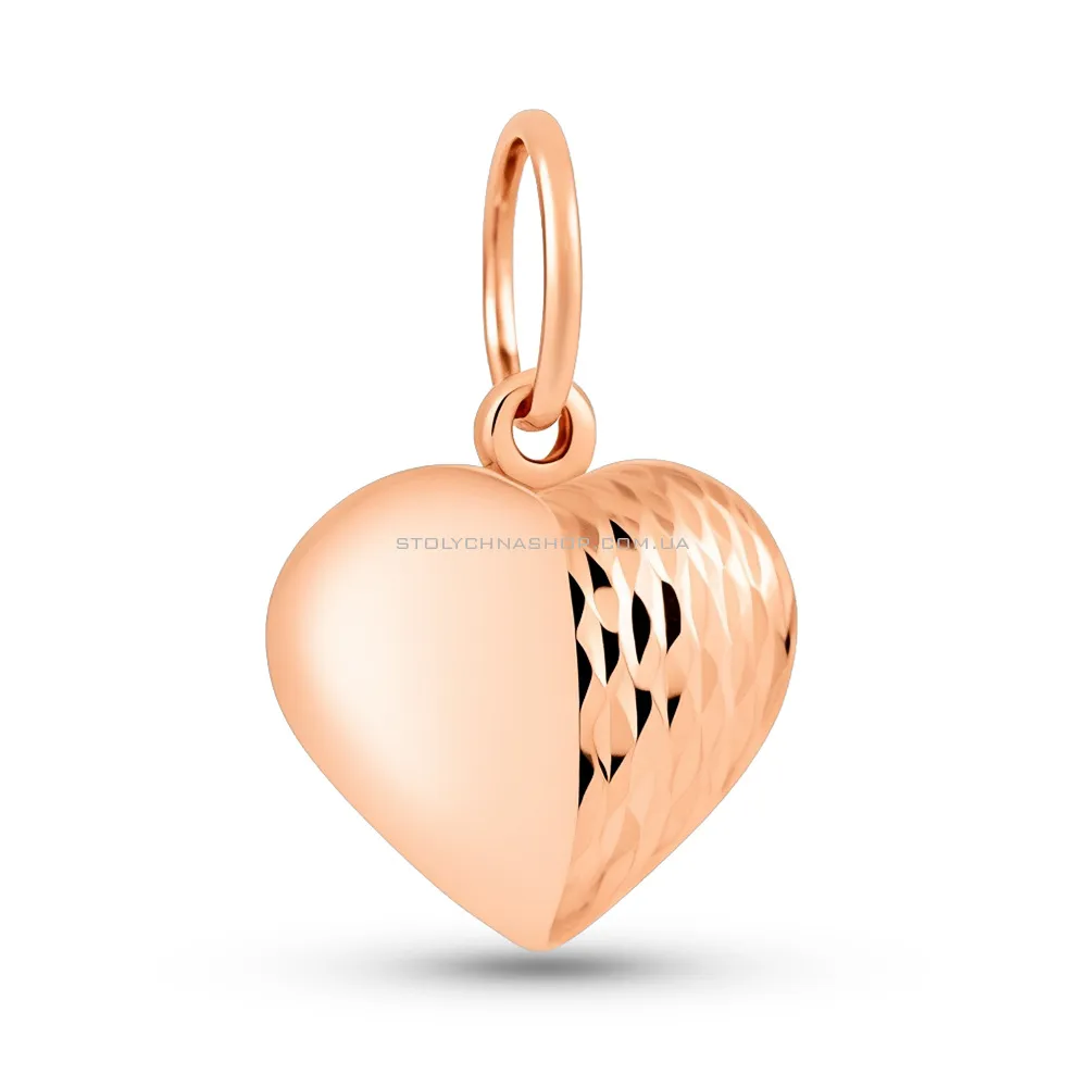 Золотий підвіс Серце з алмазною гранню (арт. 422318) - цена