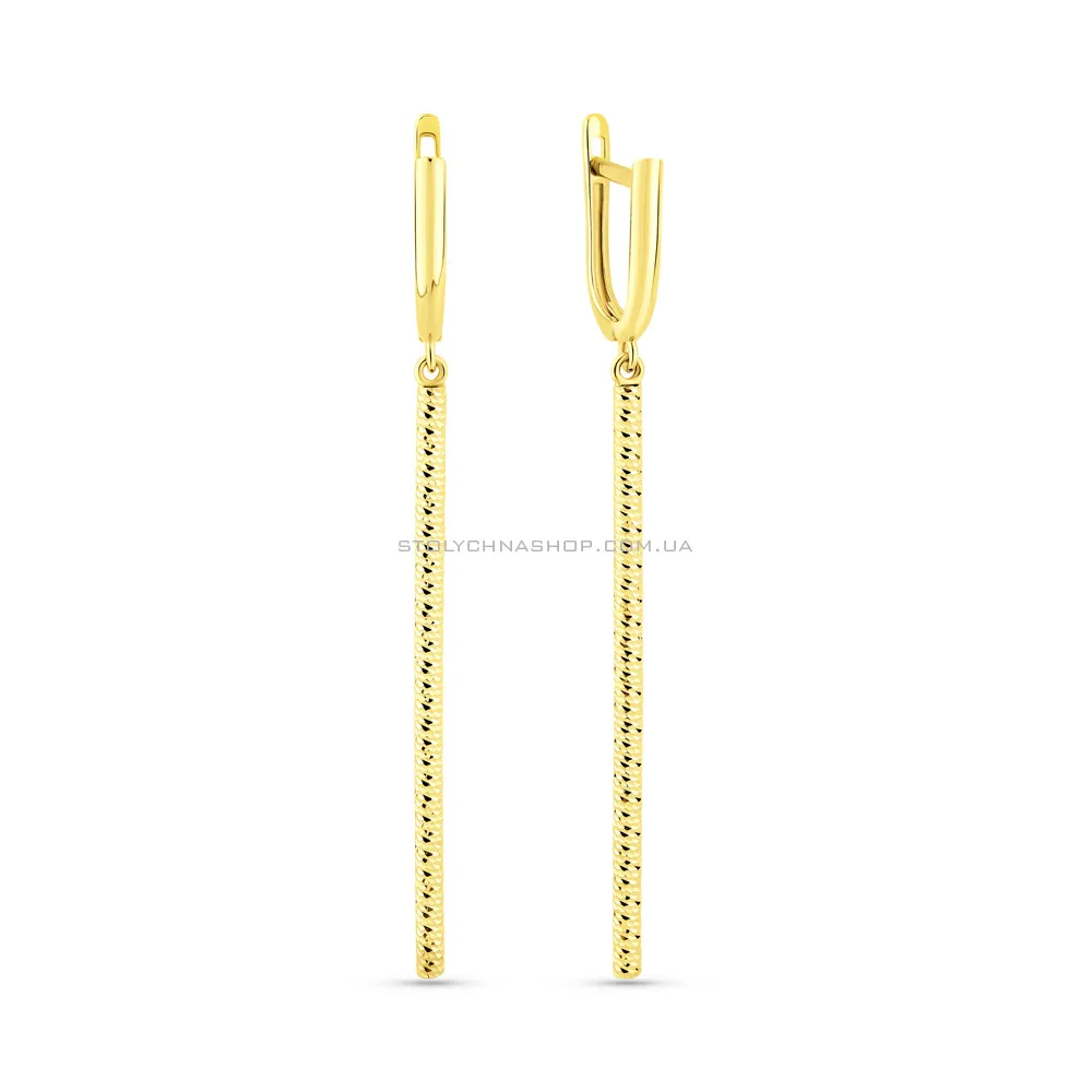 Сережки-підвіски з жовтого золота (арт. 1101017ж) - цена