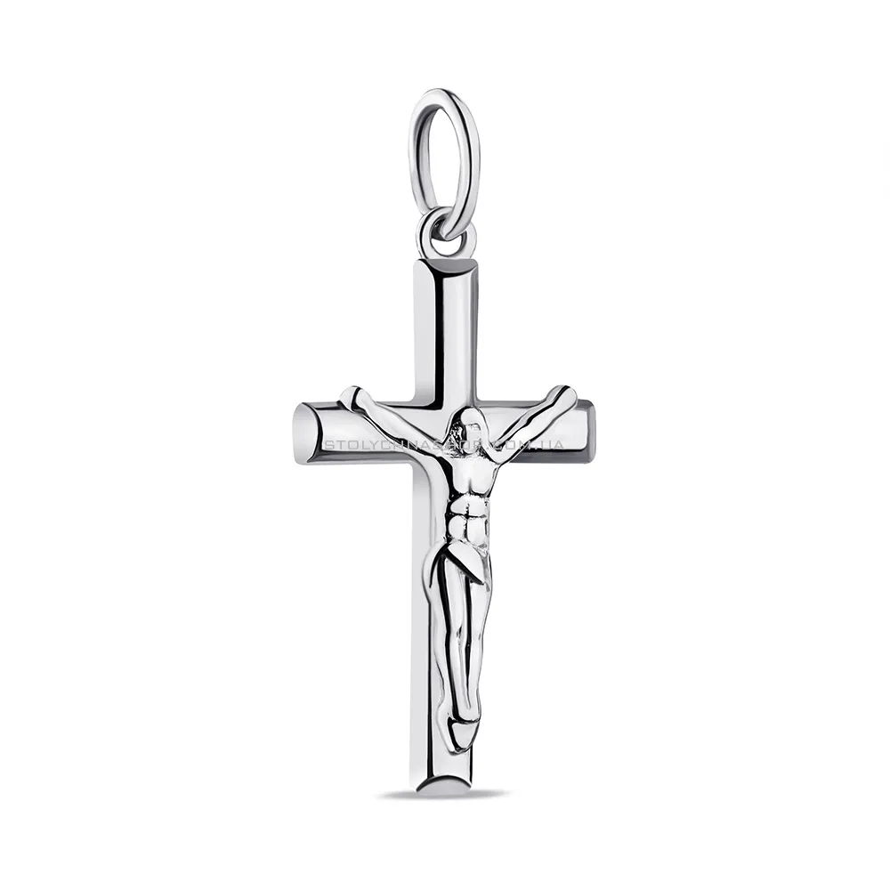 Срібний хрестик з розп'яттям (арт. 7504/4076) - цена