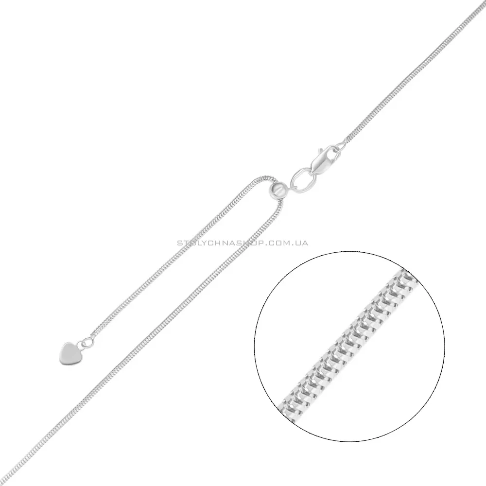 Ланцюжок зі срібла з регульованою довжиною (арт. 0304206з) - цена
