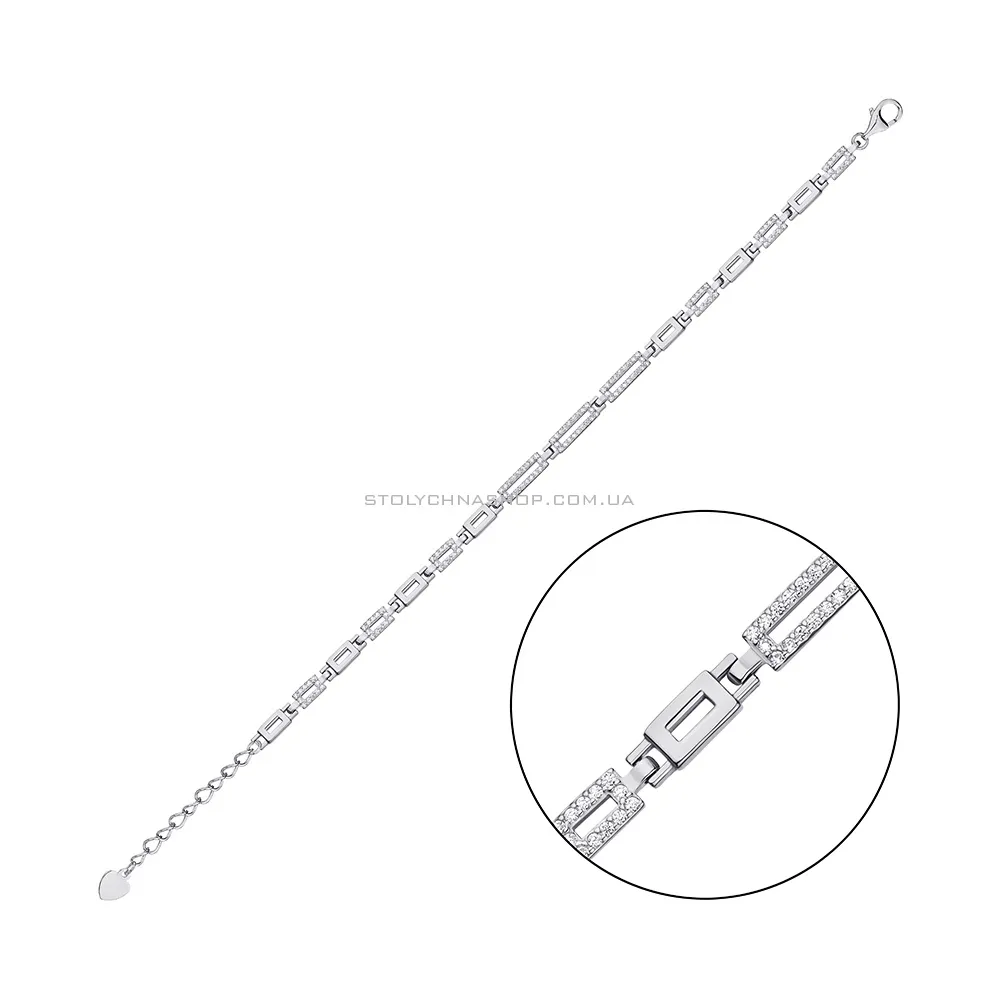 Срібний браслет з фіанітами (арт. 7509/3728) - цена