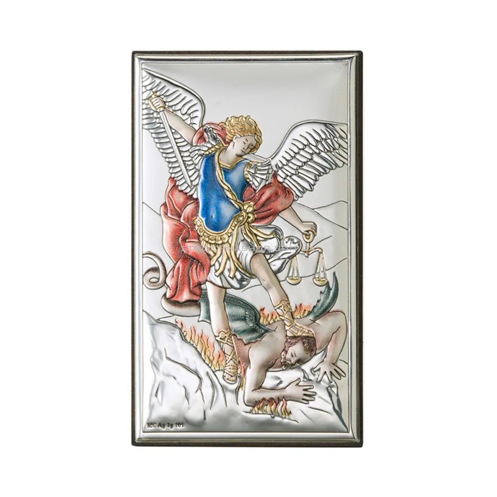 Ікона зі срібла «Архангел Михаїл» (200х120 мм) (арт. 18031 4ХL COL) - цена
