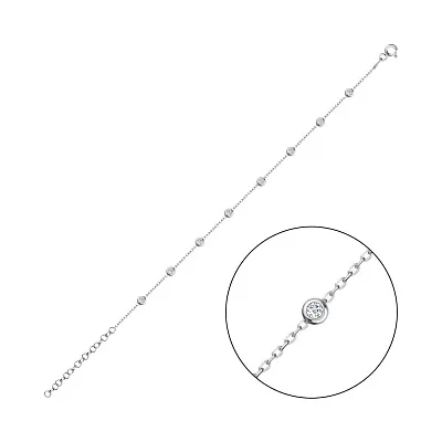 Срібний браслет з фіанітами (арт. 7509/996)