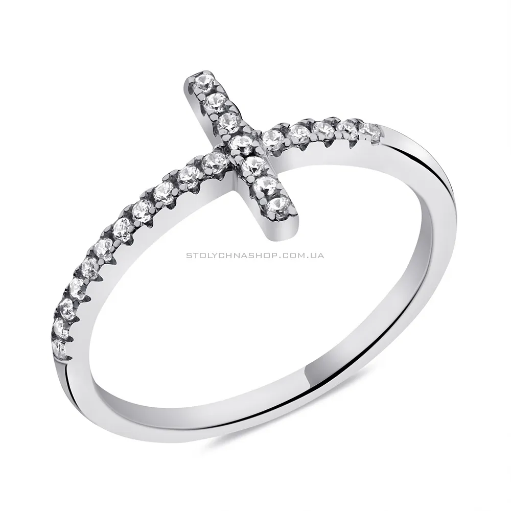 Серебряное кольцо с фианитами  (арт. 7501/2160) - цена