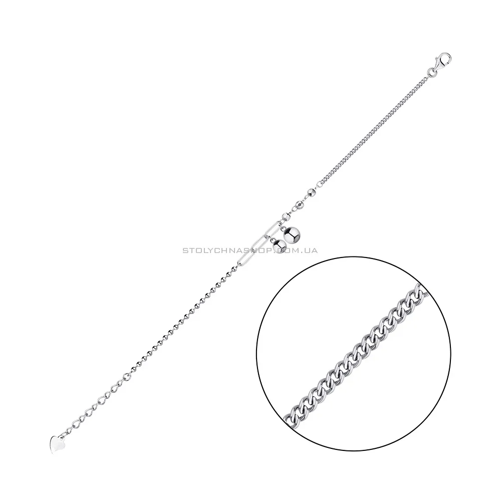 Срібний браслет з підвісками Trendy Style (арт. 7509/4272) - цена