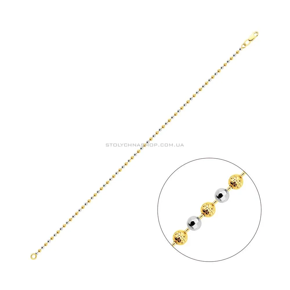 Золотий ланцюговий браслет плетіння Гольф (арт. ц3119503жр) - цена