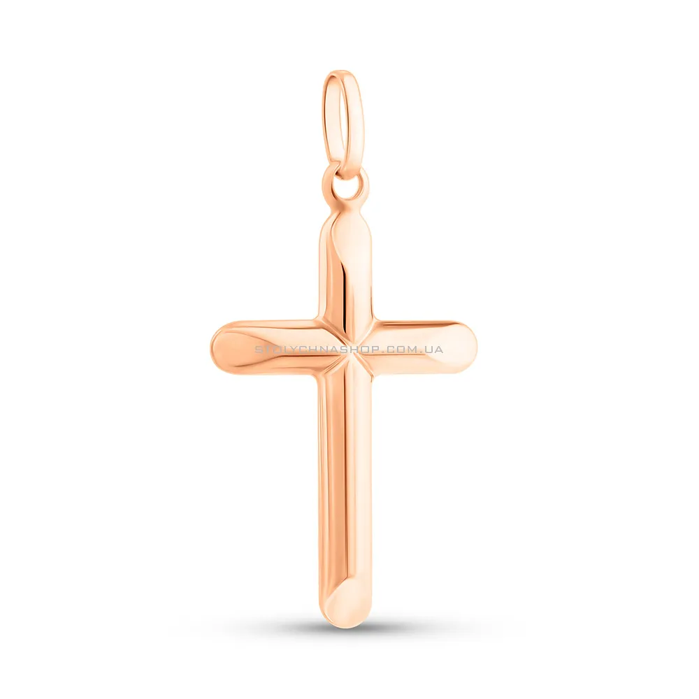 Золотий хрестик без каміння (арт. 424833/1) - цена