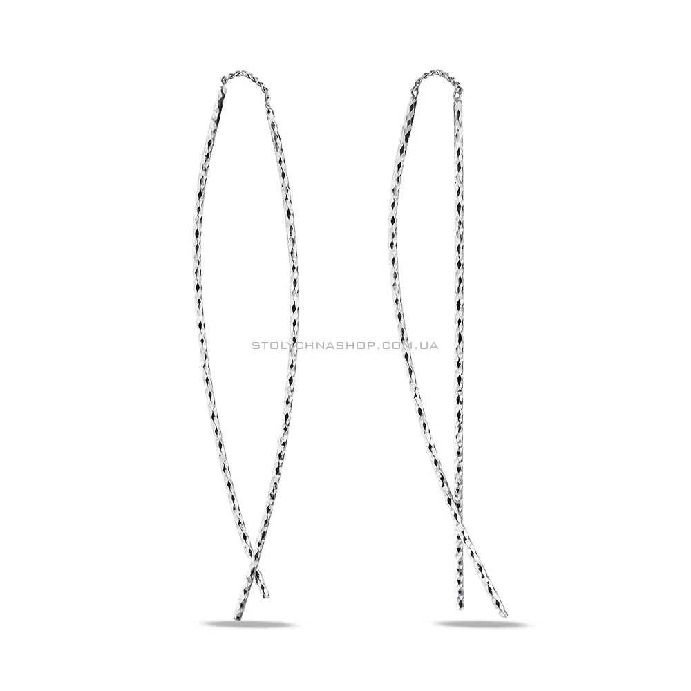 Срібні сережки-протяжки (арт. 7502/С2/2005) - цена