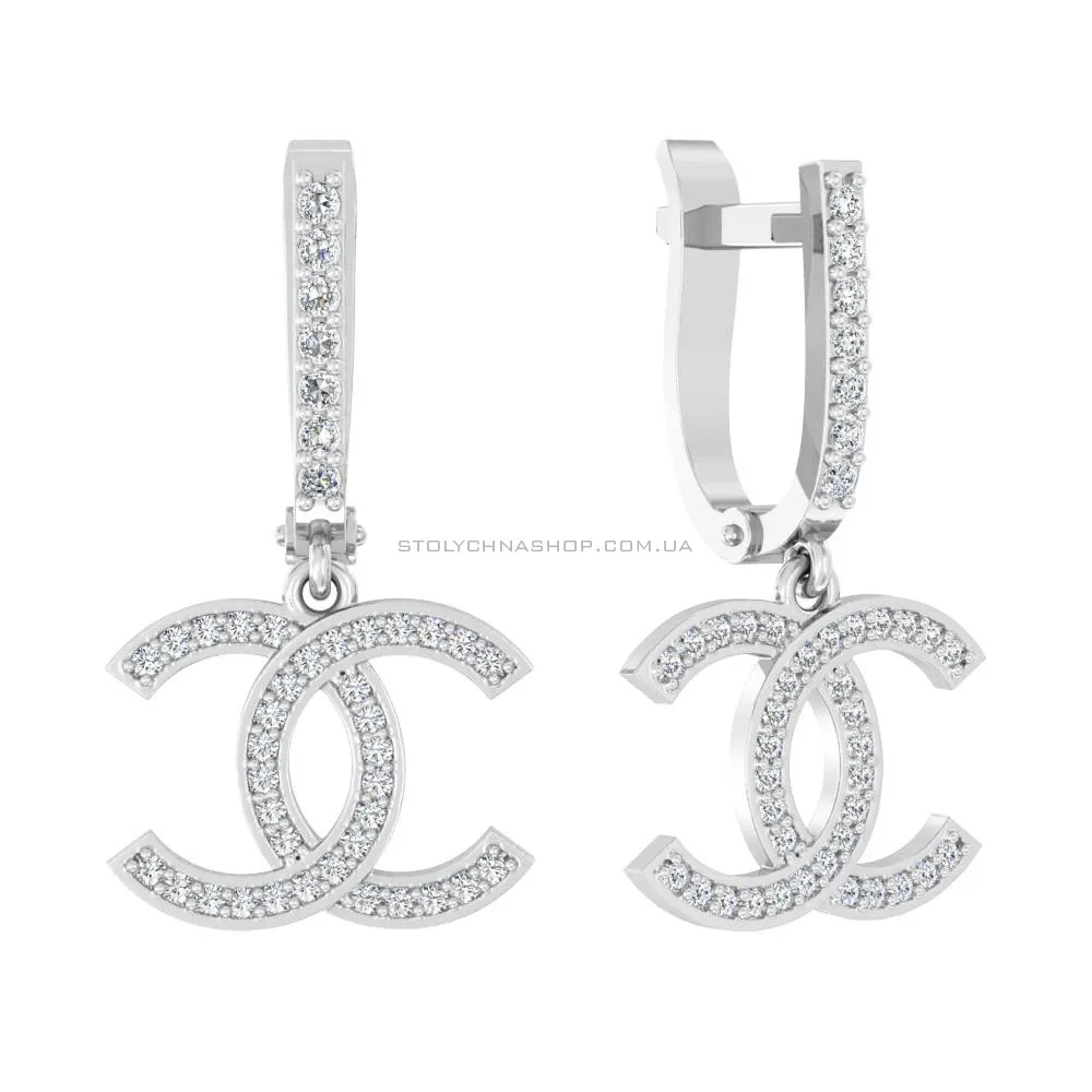 Срібні сережки з фіанітами (арт. Х110326) - цена