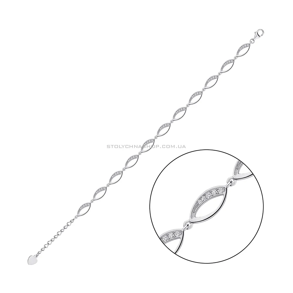 Срібний браслет з фіанітами (арт. 7509/4303) - цена