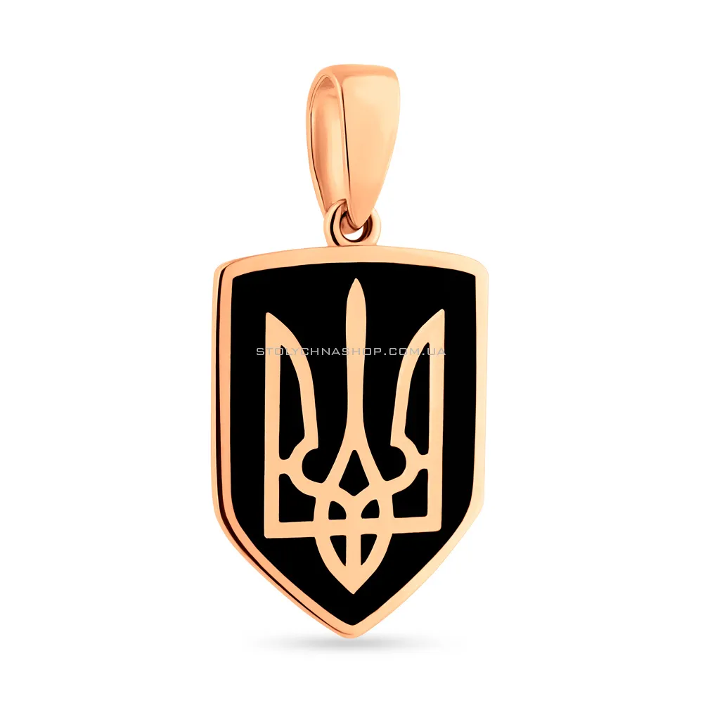 Золотий підвіс Герб України (арт. 440927ч) - цена