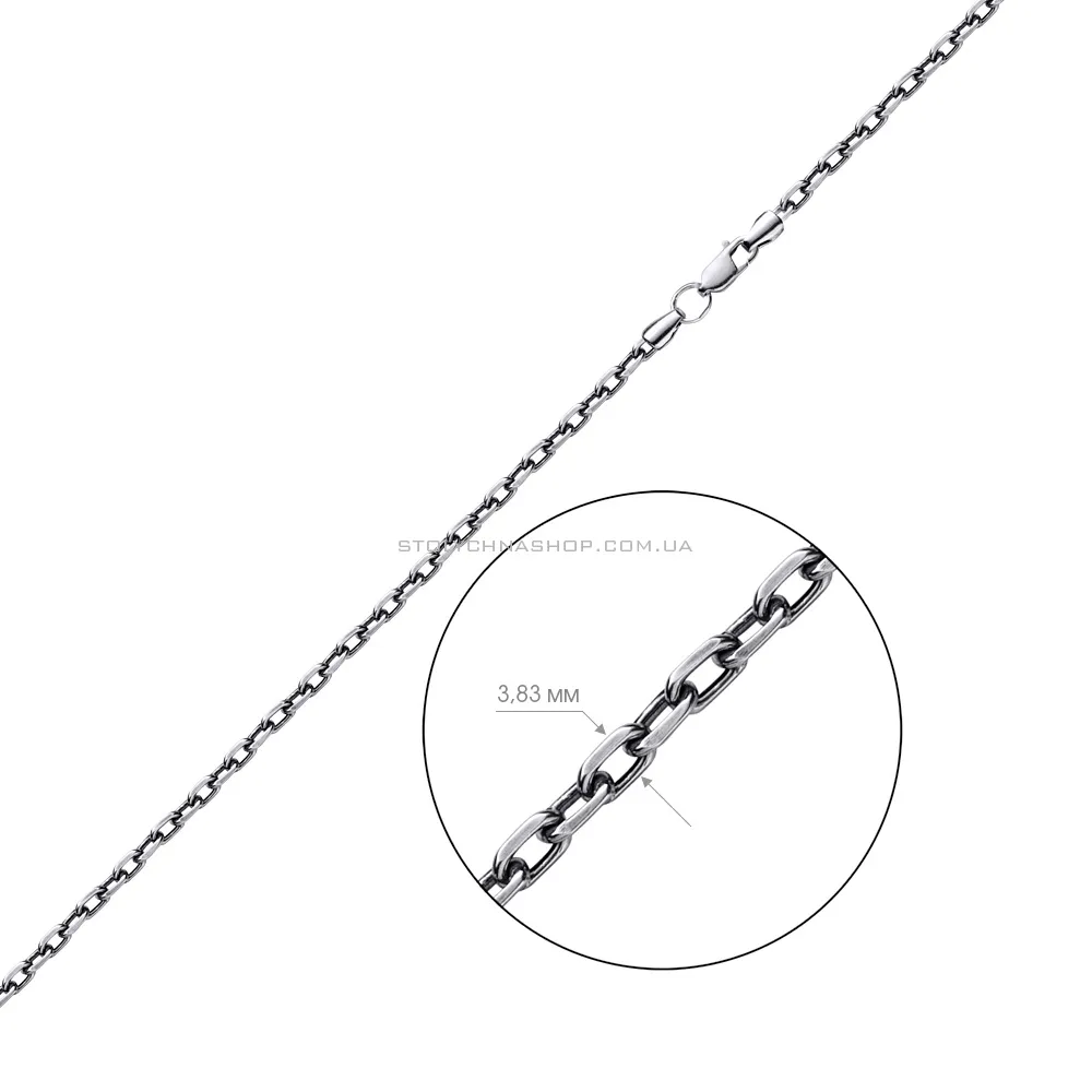 Срібний ланцюжок Якірного плетіння (арт. 7908/1046/2-ч) - 2 - цена