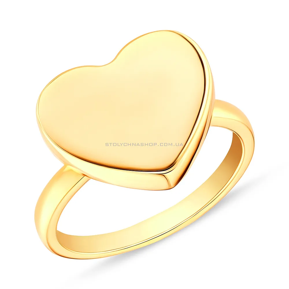 Каблучка «Серце» з жовтого золота (арт. 153349ж) - цена