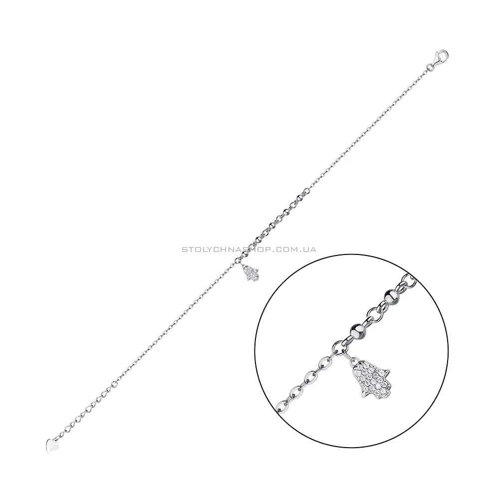 Срібний браслет Хамса (арт. 7509/3911) - цена