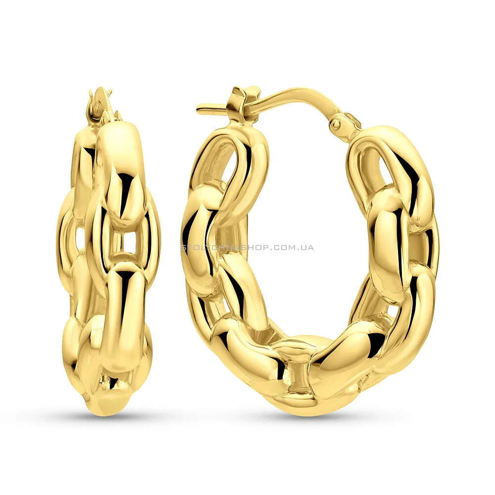 Золоті сережки-кільця Francelli в жовтому кольорі металу (арт. 109767/20ж) - цена
