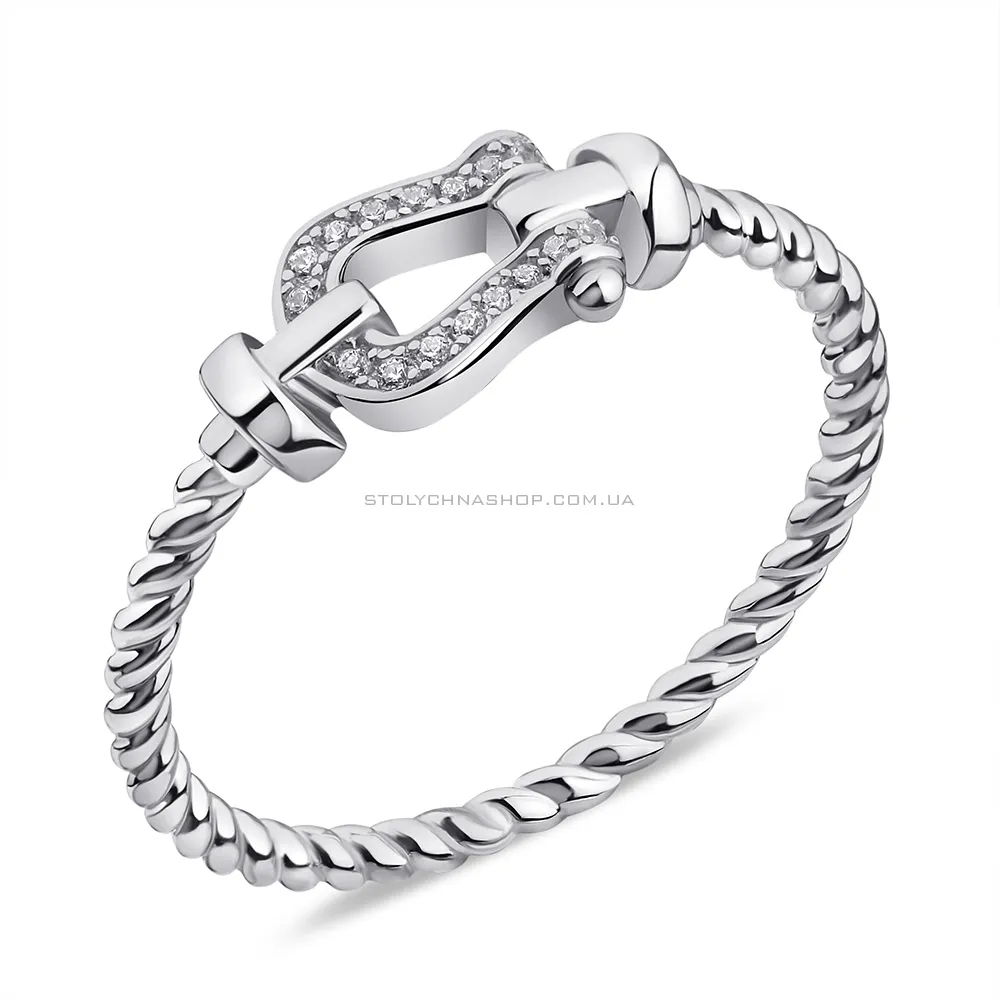 Серебряное кольцо с фианитами (арт. 7501/6543) - цена